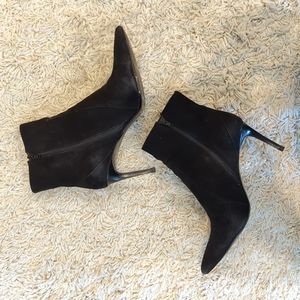 Banana Republic Black Suede Ankle Boots